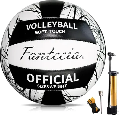 Zdjęcie produktu dla Fantecia Volleyball Official Rozmiar 5 Czarny Niebieski Materiałpoliuretan do siatkówki plażowej
