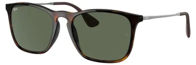 Produktbild von Ray-Ban RB4187 Chris 710/71 Sonnenbrille Hell-Havana Dunkelgrün Gr. 54