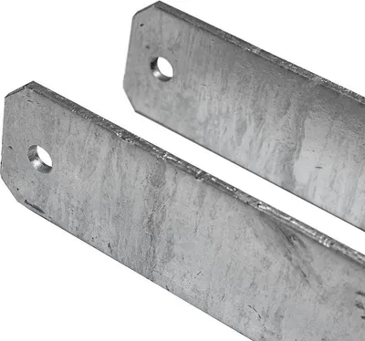 Produktbild von H-Anker 121 mm Pfostenträger Pfostenanker H-Träger feuerverzinkt 80 cm lang
