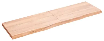 Obrázok produktu pre vidaXL Umývadlová doska svetlohnedá 140x40x(2-4) cm z masívneho dreva