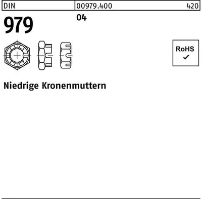 Produktbild von Reyher  Kronenmuttern DIN 979 04 M 30 (10 Stück)