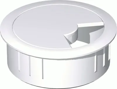 Produktbild von Kabeleinlassbuchse unmontiert D: 60 mm, Silber