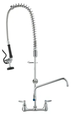 Obrázek produktu pro VEVOR komerční baterie s předdřezovou sprškou, výška 915, otočná výtoková trubice 30,5 cm, dřezová baterie k montáži na stěnu, mosazný spotřebič s vytahovací sprškou, pro dřez s 1/2/3 přihrádkami