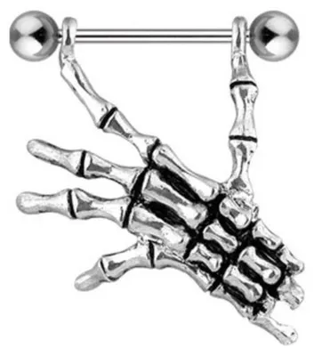 Produktbild von Brustwarzenpiercing Nipple Shield Skeletthand „Skull Hand“