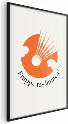 Produktbild von Posterpapier Poster - Shuttlecock Against the Orange Sun 60x90 cm Abstrakt i-B-10057-ao-a