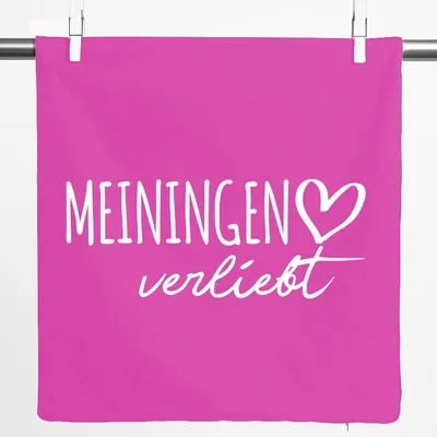 Produktbild von Huuraa Kissenbezug Meiningen verliebt 40x40cm Fuchsia Baumwolle Dekokissenbezug Geschenkidee