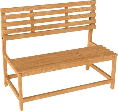 Produktbild von 2-Sitzer Gartenbank Holz, wetterfest Sitzbank, UV-Beständig Gartenmöbel mit Umwandelbare Rückenlehnen, Parkbank 240kg belastbar, Holzbank für Balkon Terrasse, Garten, 110x61x89cm, Teak Aosom