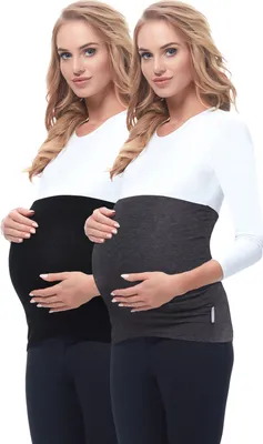 Produktbild von Be Mammy Damen Bauchband 169 2er Pack (Schwarz/Dunkelmelange, 40/42)