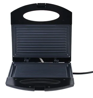 Image de Appareil à steak électrique, chauffage double face, design compact, noir