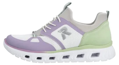 Image de Chaussures Rieker pour femmes, chaussures basses, mocassins, couleur blanche, style décontracté
