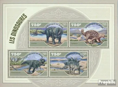 Produktbild von Briefmarken Niger 2014 Mi 3045-3048 Kleinbogen (kompl. Ausg.) postfrisch Dinosaurier