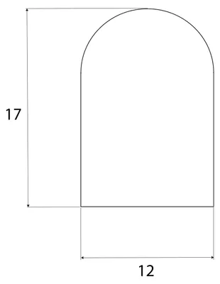 Produktbild von DP29 SIL Silikonschaum Halbrundprofil D-Profil 12x17 mm Gummidichtung Türdichtung