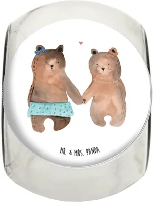 Produktbild von Mr. & Mrs. Panda Kaffeedose Bär Freundin XL 2000ml - Weiß - Geschenk, Vorratsdose, Bonboniere, Teedose, Beste Freund Liebe Liebesbeweis Verliebt Kumpel Kumpeliene, Teddy