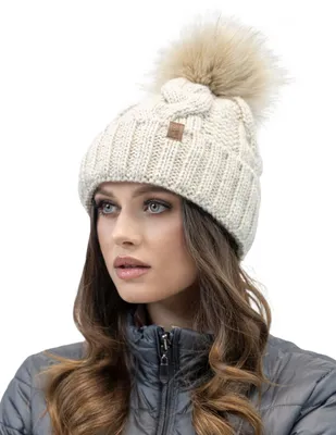 Produktbild von VIVISENCE Wintermütze Mit Bommel Damen Warmes Ideal Für Kalte Wintertage 7014, H
