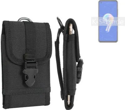 Produktbild von K-S-Trade Holster Handy Hülle kompatibel mit Asus Zenfone 9 Holster Handytasche Gürtel Tasche Schutz Hülle Robust Outdoor schwarz