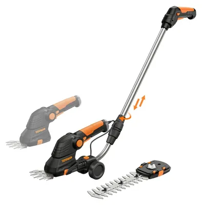 Produktbild von Kabellose Grasschere - 3-in-1 Rasentrimmer & Kantenschneider - 7,2 V Akku - Teleskopstiel - 2 Klingen 90/170 mm - Schwarz