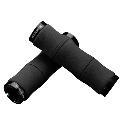 Immagine prodotto di Manopole per bici ROCKBROS: manopole antiscivolo in spugna EVA, morbide, con design a fissaggio a scatto per manubrio da mountain bike, colore nero