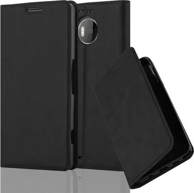 Produktbild von Cadorabo Hülle für Nokia Lumia 950 XL Schutz Hülle in Schwarz Handyhülle Etui Case Cover Magnetverschluss