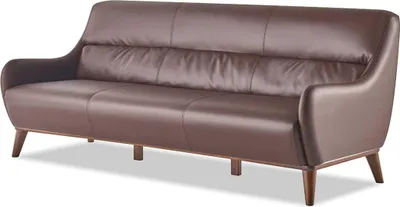 Produktbild von Sitzmöbel 3-Sitzer Sessel Braun Ledersofas Couch Lehnsessel Klassisch