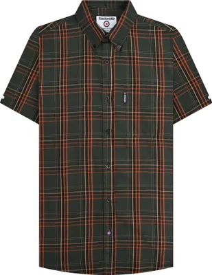 Obrázek produktu pro Lambretta - Pánská košile "SS25" LB281 (L) (khaki zelená/oranžová)
