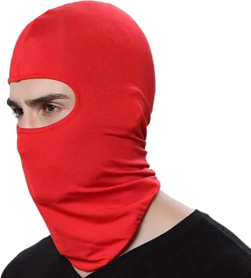 Immagine prodotto di Go Go Gadget – "Cappuccio antivento rosso – Taglia unica – Adulti – Ideale per sci, snowboard, ciclismo, pattinaggio, come scaldacollo."