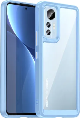 Produktbild von Xiaomi 12 Lite Hülle, Klar Rückseite Stoßfeste TPU Silikon Bumper Schutzhülle für Xiaomi 12 Lite Blau