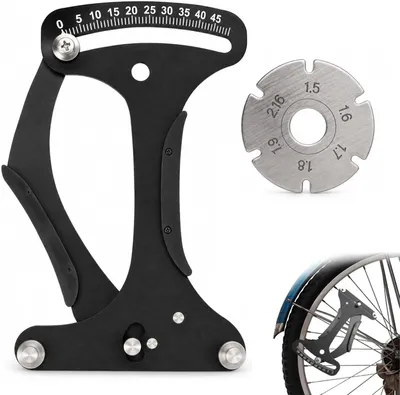 Productafbeelding van Spaklepmeter 2-in-1, aluminium, voor nauwkeurige metingen, geschikt voor fietsonderhoud