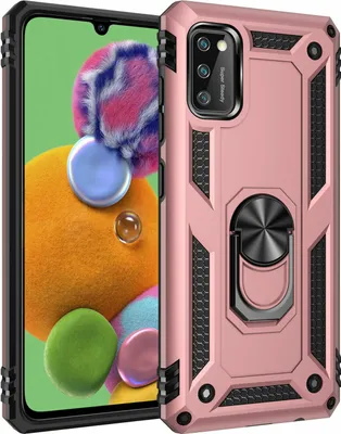 Produktbild von Silikon TPU Slim Case mit 360 Grad Ring Ständer Schutzhülle Kickstand Handyhülle Magnetische Autohalterung für Samsung Galaxy S20 Ultra (G988B) Rose