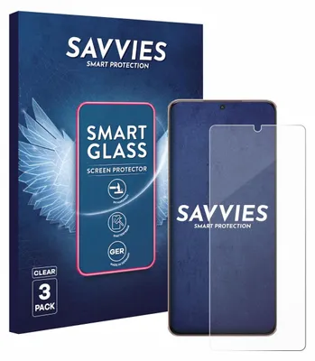 A product packaging box and a screen protector for a smartphone.