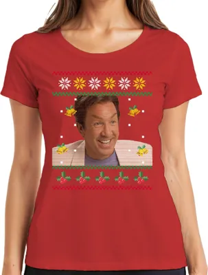 Produktbild von Santa - Ugly Christmas Sweater Weihnachten Damen T-Shirt, Rot, M