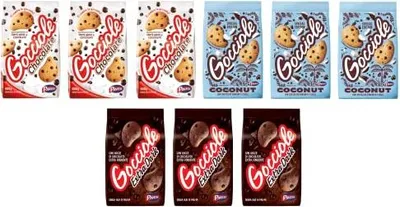 Produktbild von Testpaket Pavesi Gocciole Chocolate ( 3 x 500g ) - Coconut ( 3 x 320g ) - Extra Dark ( 3 x 400g ) Kekse mit Schokoladentropfen 9 Stück