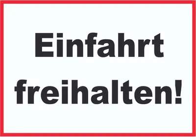 Produktbild von Einfahrt freihalten Schild A6 (105x148mm)
