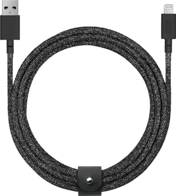 Obrázek produktu pro Native Union Belt Cable, 1,2 m, Lightning, USB A, Samec, Samec, Černá