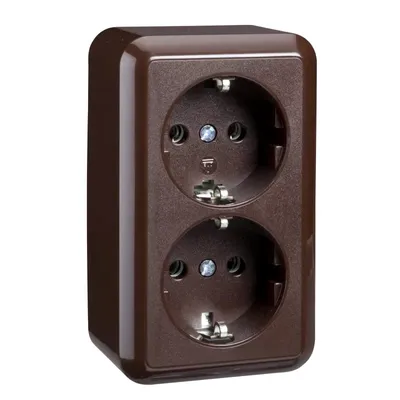 Produktbild von ELSO Renovierung Schuko Voll 395402 2fach braun