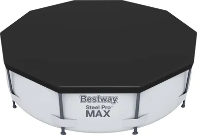 Produktbild von Bestway® PVC-Abdeckplane Ø 370 cm, schwarz, rund