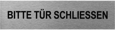 Produktbild von Aluminium Türschild " Bitte Tür schliessen " 160x40mm