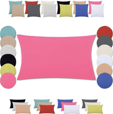 Produktbild von Kissenhülle (Serie Ellen) 40x80cm Zierkissenhülle Dekokissenhülle Dekokissen, Farbe: Pink