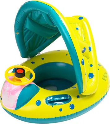 Image de Ponton gonflable pour enfants avec auvent pour jouer à la plage