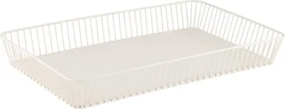 Produktbild von APS 30435 GN 1/1 Korb URBAN, Metall, weiß, mit Antirutsch-Füßchen, 53 x 32,5 cm, Höhe 7,5 cm
