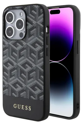 Produktbild von Guess Gcube Stripes Magsafe Hülle Für Iphone 15 Pro - Schwarz