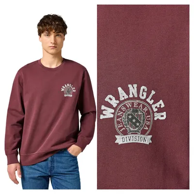 Produktbild von WRANGLER Herren, Sweatshirt CREWNECK SWEAT SHIRT, XL, Rot, ralph, lauren, pullover