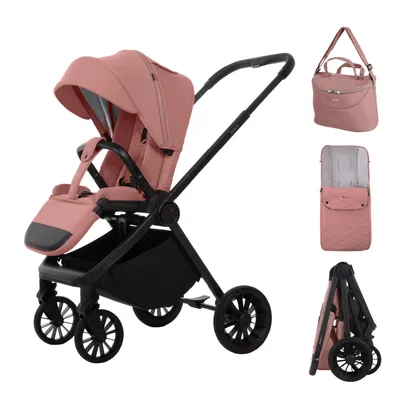 Produktbild von Babylux Buggy Kinderwagen SCALE Reisebuggy mit Liegefunktion, Farbe: Eosin Travel Baby Stroller, Klein, Leicht, Teleskopische Führung, Kompakt Faltbar