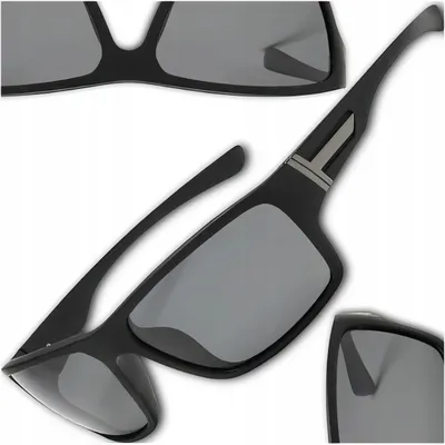 Produktbild von EdiBazzar Sportliche Herren Sonnenbrille Schwarz Polarisiert UV400