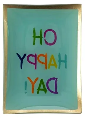 Produktbild von Love Plates, Glasteller M, Oh happy day, hellgrün, 10x0,8x14,2cm