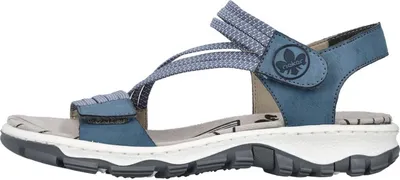 Produktbild von Rieker Damen Sandale Trekking Outdoor Stretch Klettverschluss schmal 68871, Größe:40 EU, Farbe:Blau