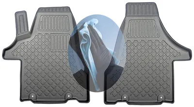 Produktbild von Z519555 TPE-Gummifußmatten kompatibel mit  VW T6 Caravelle Langversion    2015- 1. Sitzreihe