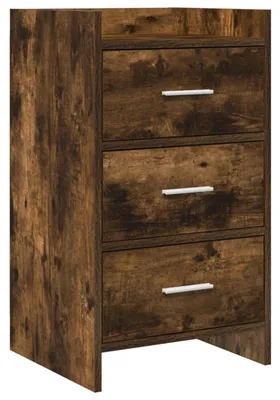 Immagine prodotto di Tavolini notturni in legno di quercia affumicata, dimensioni 40 x 36 x 70 cm