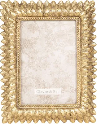 Obrázek produktu pro Clayre & Eef Rámeček na obrázek 10x15 cm Zlatý barevný plast