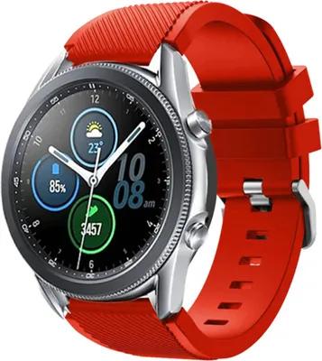 Produktbild von Strap-it Samsung Galaxy Watch 3 45mm Armband Silikon (Rot)