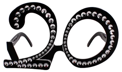 Partybrille Nummer 20 – 1, 6 oder 12 Stück